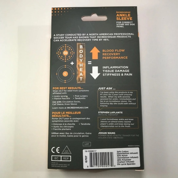Incrediwear Pain Relief Ankle Sleeve L - Picture 3 of 5